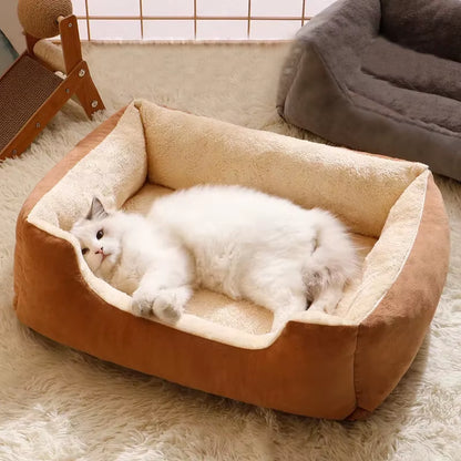 Pet Large Dog Bed Warm House Square Nest Pet Kennel for Small Medium Large Dogs Cat Puppy plus Size Dog Baskets