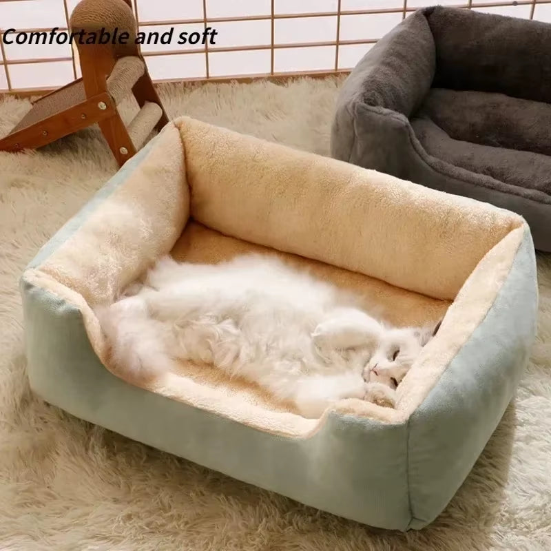 Pet Large Dog Bed Warm House Square Nest Pet Kennel for Small Medium Large Dogs Cat Puppy plus Size Dog Baskets