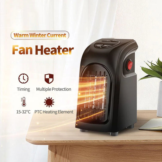 Mini Electric Ceramic Heater – Compact Portable Warmer for Home, Office, and Outdoor Use