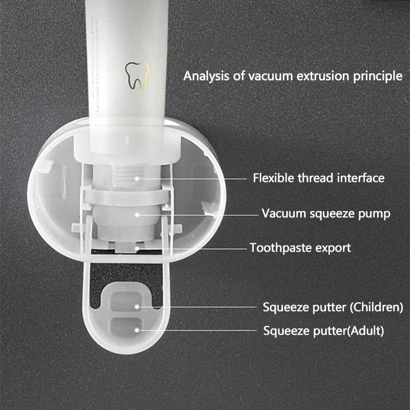 Smart Automatic Toothpaste Dispenser & Toothbrush Holder - Essential Bathroom Accessory