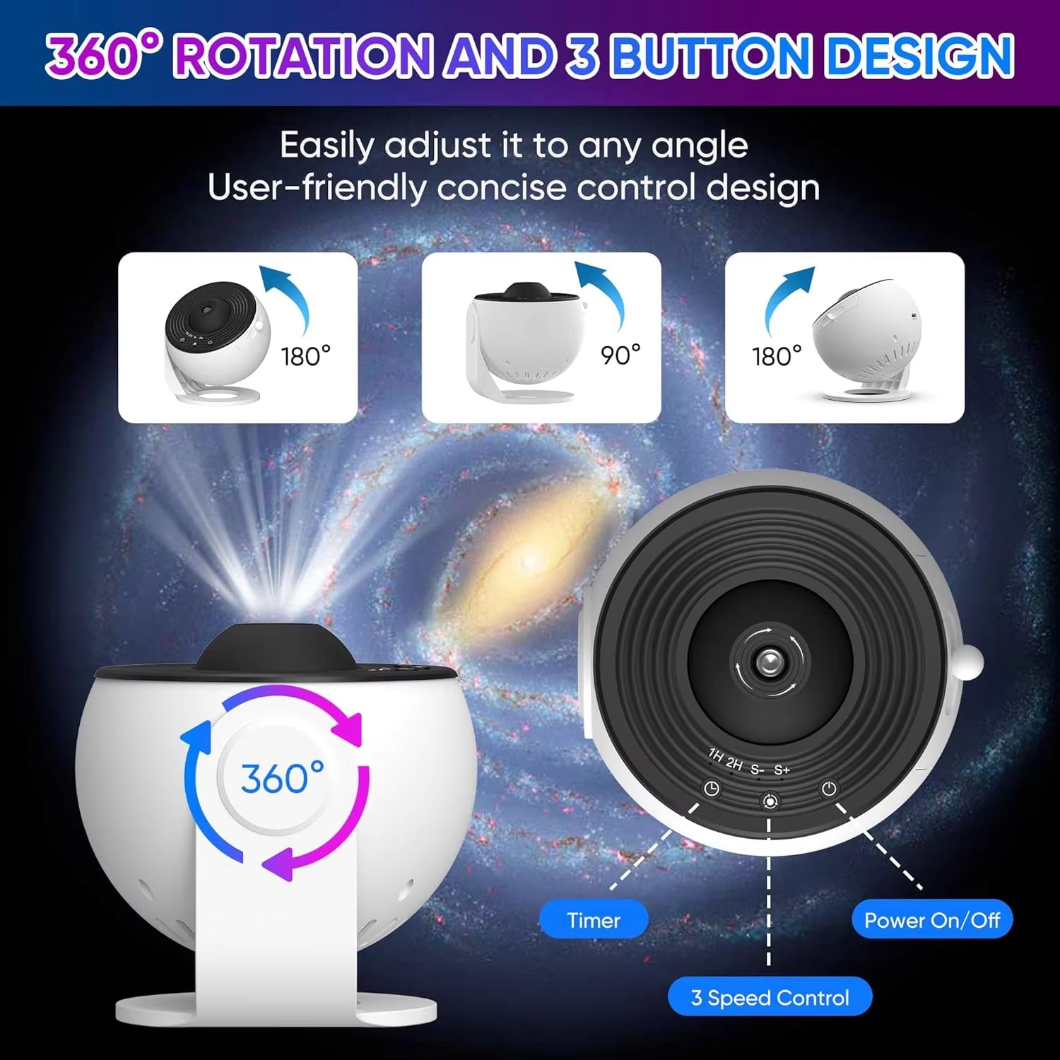 Galactic Disco Ball: The 360° Spin & Shine Star Party Light for Your Disco Dreams!